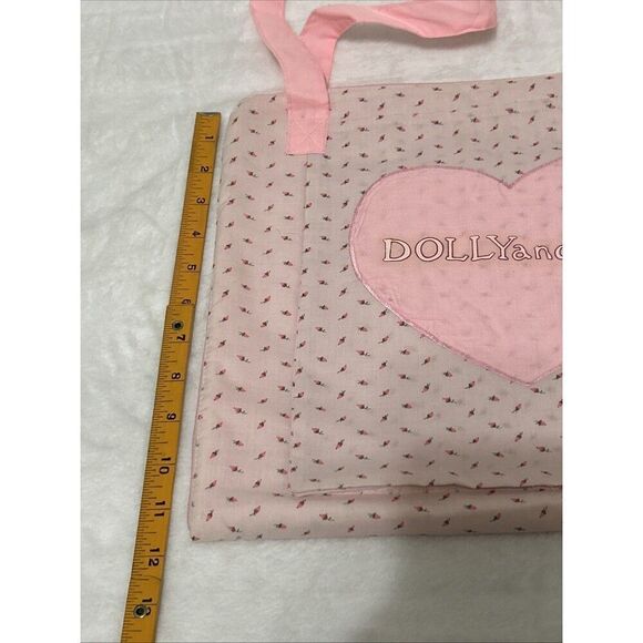 Vtg Dolly And Me Sleepover Bag Pink Floral For Dolls Up To 18” Embroidered - Picture 12 of 13